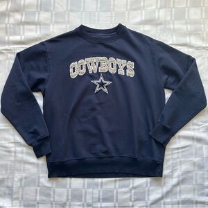 Cowboys Lightweight Navy Blue Crewneck Sweater